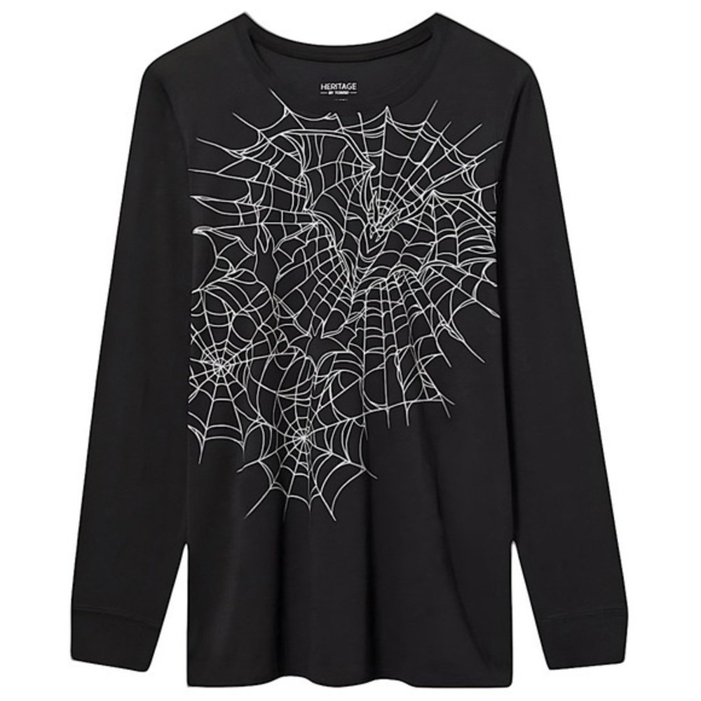 TORRID Bat Web Classic Fit 100% Cotton Jersey Long‎ Sleeve Tee NWT